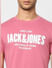 Pink Logo Print Crew Neck T-shirt_398786+5
