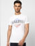 White Logo Print Crew Neck T-shirt_398787+2