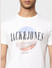 White Logo Print Crew Neck T-shirt_398787+5