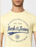 Light Yellow Logo Print Crew Neck T-shirt_398791+5