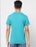 Turquoise Logo Print Crew Neck T-shirt_398796+4