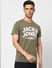 Olive Logo Print Crew Neck T-shirt_398807+2