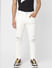 White Low Rise Distressed Ben Skinny Jeans