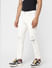 White Low Rise Distressed Ben Skinny Jeans