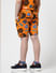 Boys Orange Printed Co-ord Set Shorts_408921+4