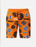 Boys Orange Printed Co-ord Set Shorts_408921+6