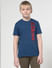 Boys Dark Blue Spray Paint Logo T-shirt_408945+2