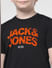 Boys Black Logo Print Crew Neck T-shirt_408947+4