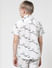 Boys White Logo Print Short Sleeves Shirt_408929+4