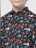 Boys Black Space Print Full Sleeves Shirt_408952+4