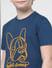 Boys Blue Mascot Logo Print T-shirt