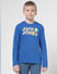 Boys Blue Logo Print Full Sleeves T-shirt_408957+2