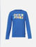 Boys Blue Logo Print Full Sleeves T-shirt_408957+6