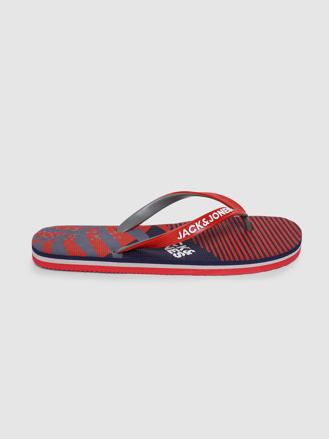 Buy Red Printed Flip Flops for Men