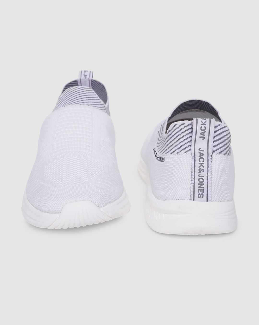 White pattern print & check casual shoe sneaker