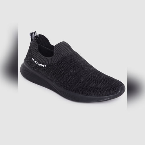 JACK&JONES Black Self-Design Slip On Sneakers