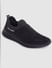 Black Self-Design Slip On Sneakers _390891+1