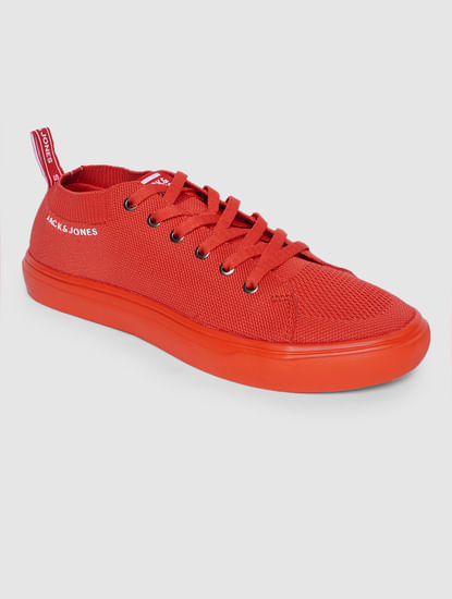Red Lace Up Sneakers