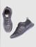 Grey Self-Design Lace Up Sneakers