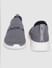 Grey Logo Print Slip On Sneakers