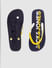 Blue & Yellow Logo Print Flip Flops _390907+5
