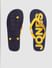 Blue & Yellow Logo Print Flip Flops _390915+5