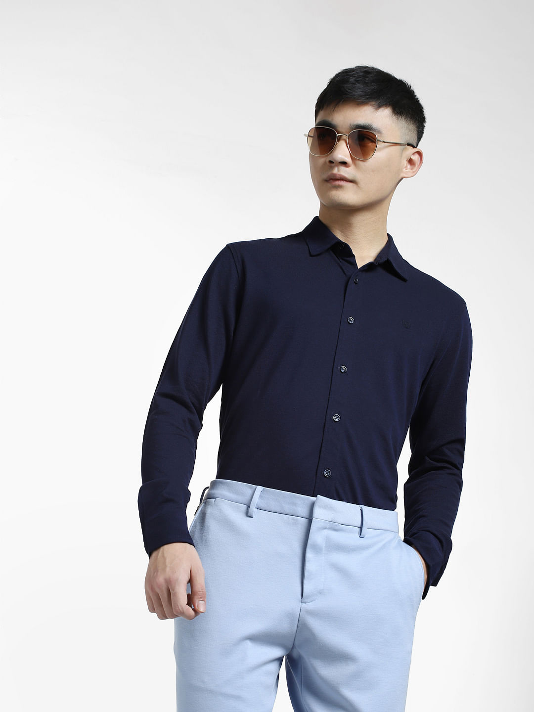 Buy Navy Blue Shirts for Men by AJIO Online  Ajiocom