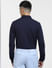 Navy Blue Knitted Full Sleeves Shirt_407267+4
