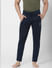 Navy Blue Mid Rise Trackpants_389825+2