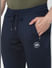 Navy Blue Mid Rise Trackpants_389825+5