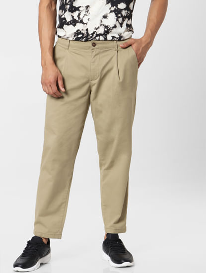 Brown Mid Rise Pants