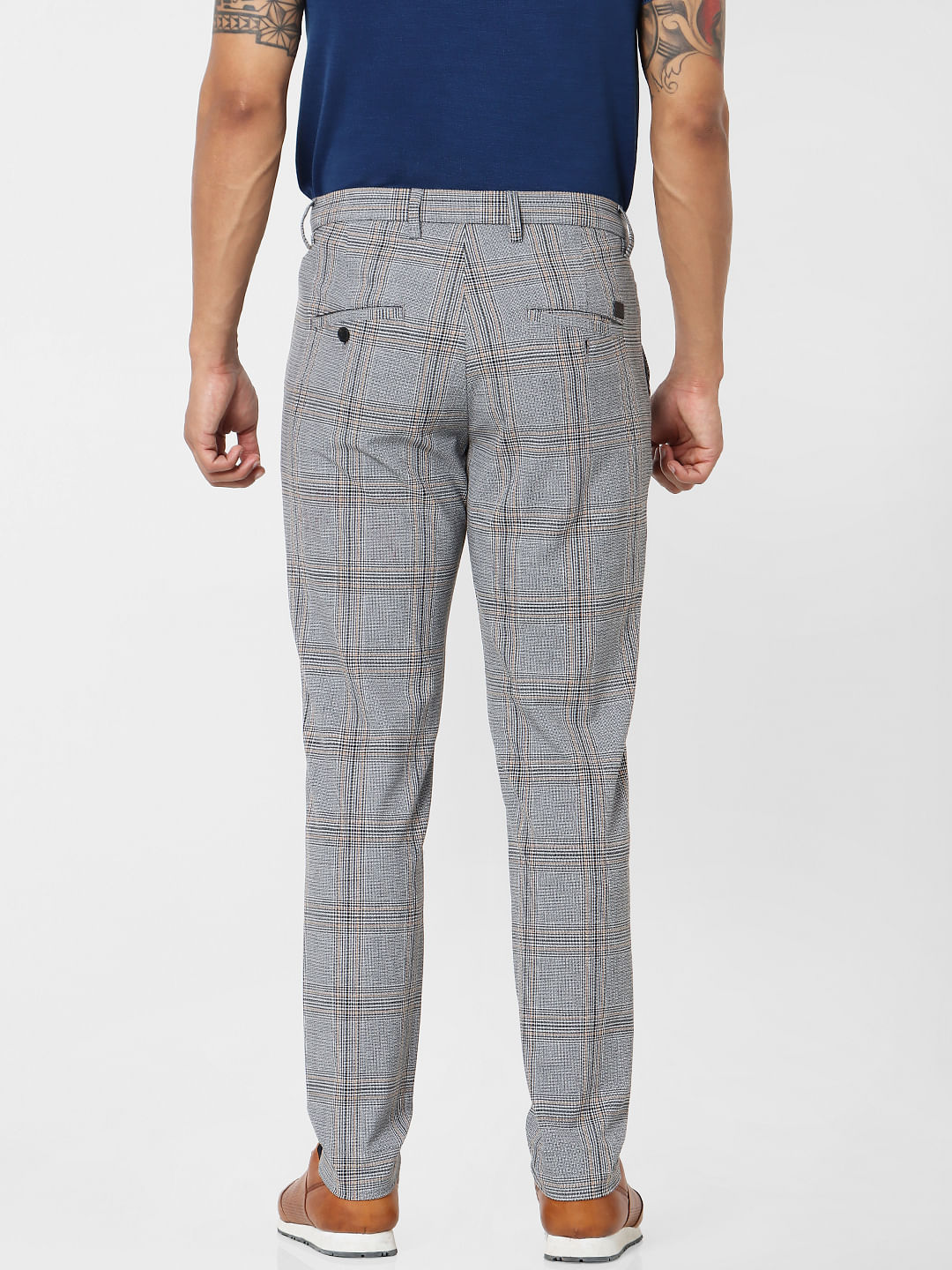Jack and Jones Intelligence smart check trousers in grey  ShopStyle Chinos   Khakis