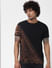 Black Tie Dye Crew Neck T-shirt_382319+2