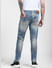 Light Blue Low Rise Glenn Ripped Slim Fit Jeans _391777+4