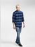 Blue Striped Full Sleeves Shirt_391785+6