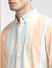 Peach Striped Full Sleeves Shirt_391786+5