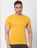 Yellow Crew Neck T-shirt_395468+2