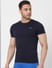 Navy Blue Crew Neck T-shirt_395466+3