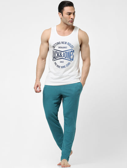 Teal Mid Rise Trackpants