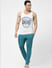 Teal Mid Rise Trackpants_401087+1