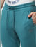 Teal Mid Rise Trackpants_401087+5