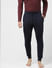 Navy Blue Mid Rise Jogger Trackpants_401091+2