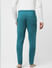 Teal Mid Rise Jogger Trackpants_401092+4