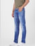 Blue Low Rise Washed Ben Skinny Jeans_401094+3