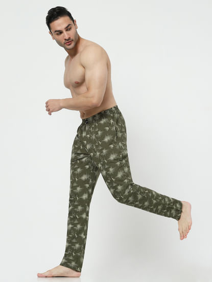 Olive Printed Pyjamas