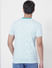 Blue Logo Print Crew Neck T-shirt_401104+4