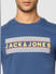 Blue Logo Print Crew Neck T-shirt_401121+5