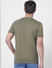 Green Logo Print Crew Neck T-shirt_401124+4