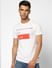 White Graphic Print Crew Neck T-shirt_401134+2