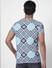 Blue Abstract Print Crew Neck T-shirt_401136+4